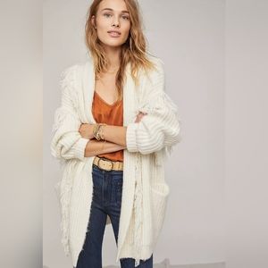 Anthropologie Amanza Fringed Cardigan - Medium/Large